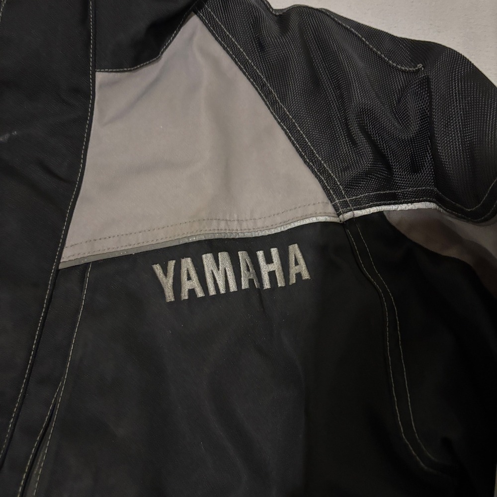 Yamaha Motor Mens Motorcycle Riding Jacket Black Colorblock Small Biker Grunge - Picture 2 of 8